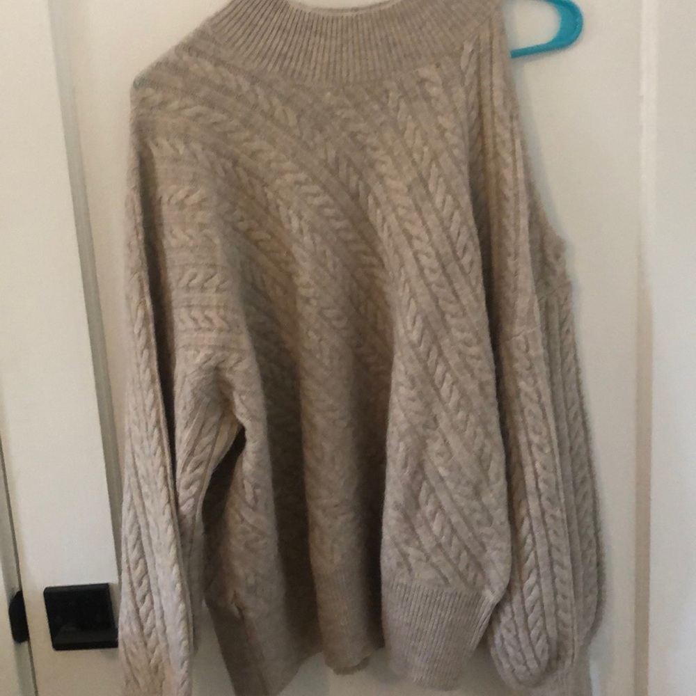 Express exposed shoulder sweater